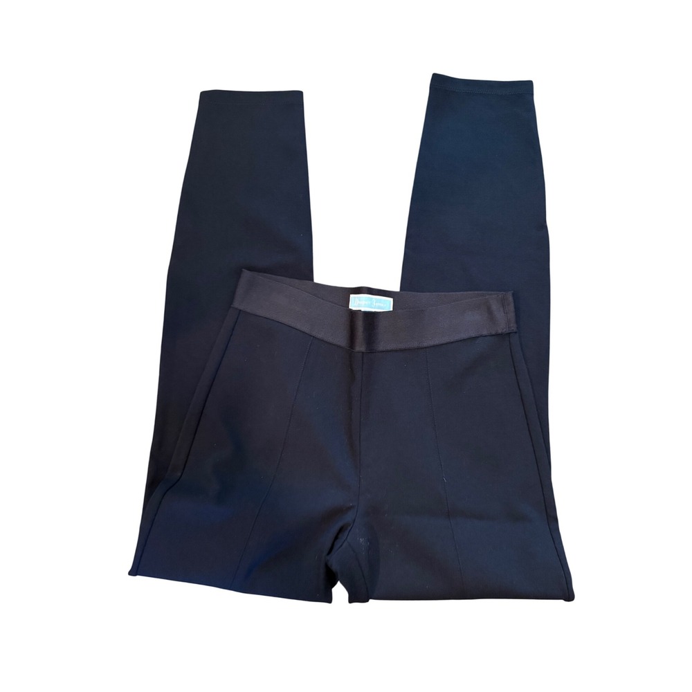 Draper James Navy Blue Pintuck Ponte Knit High Rise Leggings Pants Small
